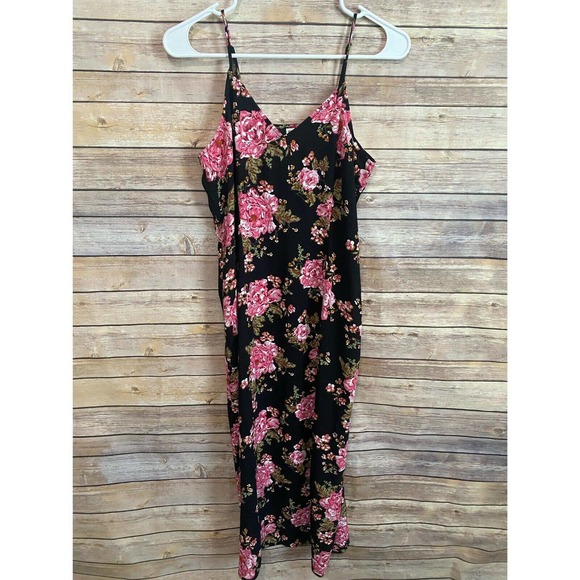 BP Midi Slip Dress Pink Shock Spaced Tea Rose Size Small - Picture 2 of 8